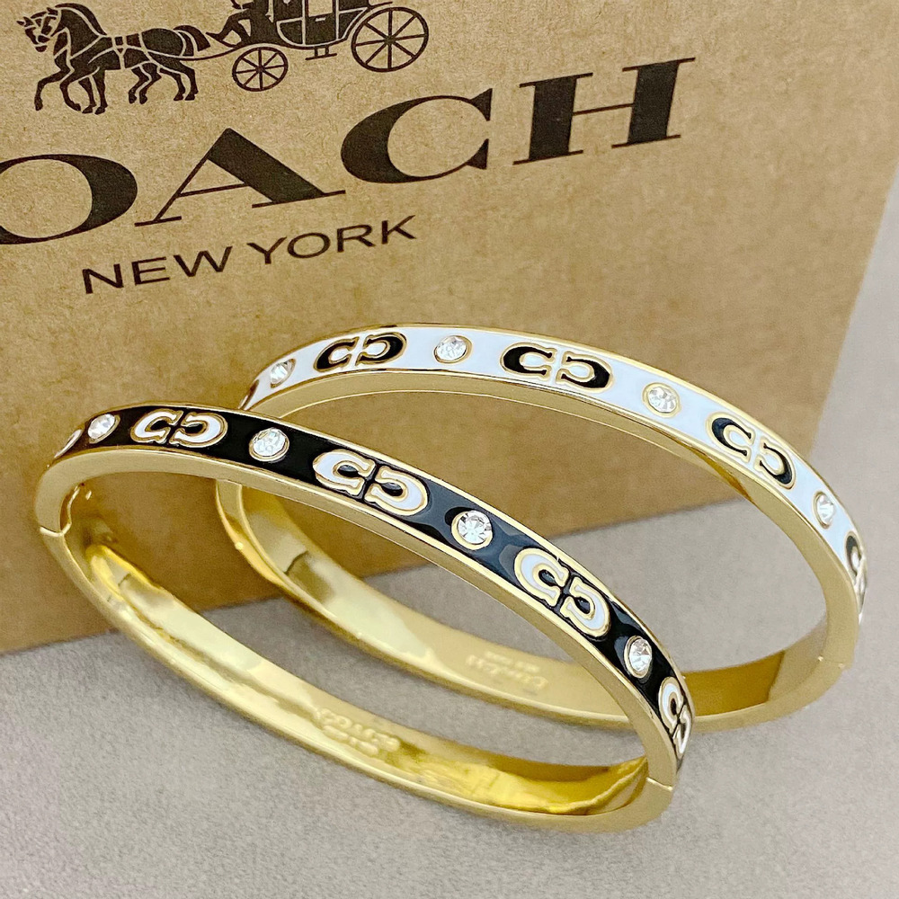 Coach Enamel Inlaid Alphabet Bracelet